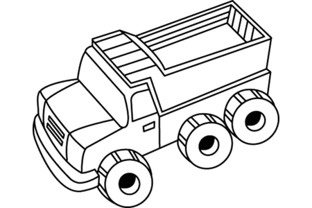 Coloriage Camion 01 – 10doigts.fr